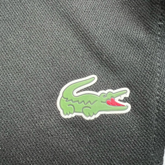 Lacoste Sport Novak Djokovic Ultra Dry Black/Red Polo Shirt Men's size XL - Picture 2 of 10